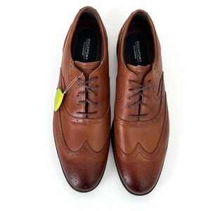 Rockport Total Motion Dressport Wingtip shoes Tan NEW